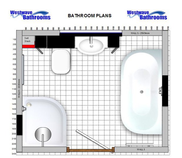 New Bathroom Floor Plan Design